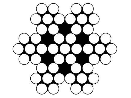 Vajer, 7 x 7 trdar, rostfri  i gruppen Vajer, kedja, rep / Vajer / Vajer i fri lngd hos Marifix (390-10)