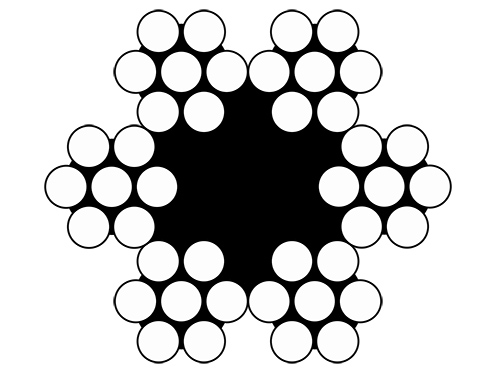 Vajer med fiberkrna, 6 x 7 trdar, galv. (3 mm) i gruppen Vajer, kedja, rep / Vajer / Vajer i fri lngd hos Marifix (W231003)