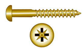 Mssingsskruv, kullrig pozidriv, DIN 7996 (4,0 x 50 mm) i gruppen Skruv & nit / Skruv / Mssingsskruv / Bricka hos Marifix (7996-M-4X50)