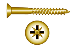 Mssingsskruv, frsnkt pozidriv, DIN 7997 (3,5 x 35 mm) i gruppen Skruv & nit / Skruv / Mssingsskruv / Bricka hos Marifix (7997-M-3,5X35)