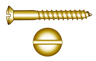 Mssingsskruv, kullerfrsnkt spr, DIN 95 (3,5 x 40 mm) i gruppen Skruv & nit / Skruv / Mssingsskruv / Bricka hos Marifix (95-M-3,5X40)