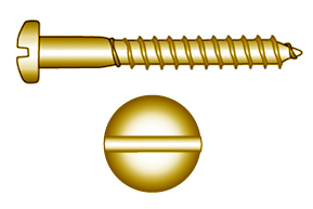 Mssingsskruv, kullrig spr, DIN 96 (3,0 x 12 mm) i gruppen Skruv & nit / Skruv / Mssingsskruv / Bricka hos Marifix (96-M-3X12)