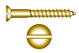 Mssingsskruv, frsnkt, spr, DIN 97 (3,5 x 12 mm) i gruppen Skruv & nit / Skruv / Mssingsskruv / Bricka hos Marifix (97-M-3,5X12)