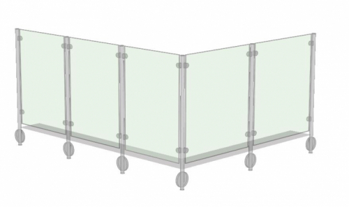 Stolpe Glas Vertikal Utan handledare Hjd 1100MM i gruppen Rckesdelar / Stolpar & ftter / Stolpar fr rcken hos Marifix (ABG234)