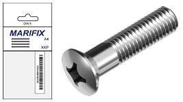 Maskinskruv, kullerfrsnkt pozidriv A4, DIN 966 (6 x 50 mm, 5-pack) i gruppen Skruv & nit / Frdigpackat / Psfrpackade produkter hos Marifix (00966-4-6X50Z)