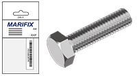 Sexkantsskruv A4, DIN 933 (pse)