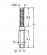 Gngterminal, vnsterg. rostfri (M10 x 6 mm)